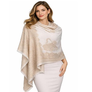 Châle élégant en cachemire et laine fine à motif cachemire pour femme, doux, léger, finition brillante, écharpe de créateur de luxe haut de gamme - Product Image 1