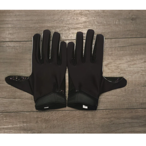 Custom American Football <b>Gloves</b> Breathable Polyester Velcro Closure Unisex Adult All Seasons Solid Color Regular Fit - Product Image 3