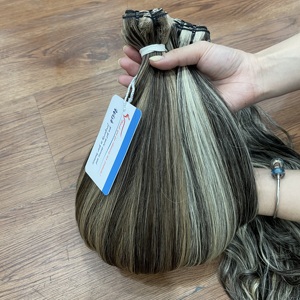 Extensions de cheveux naturels ondulés et lisses de couleur piano, tissage de qualité supérieure, cheveux humains vietnamiens, prêts à être expédiés - Product Image 4