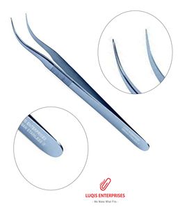 Pinzas de Joyero Suizas de Titanio, Curvas, Puntas Finas, Instrumento Quirúrgico, Pinzas Médicas de Precisión de Acero Inoxidable - Product Image 1