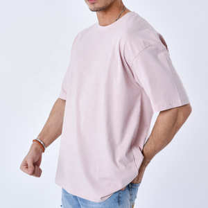 Camiseta Oversize Premium de Algodón Pesado con Hombros Caídos, Ajuste Holgado, Estilo Urbano, Lisa, Unisex, para Logotipo Personalizado - Product Image 3