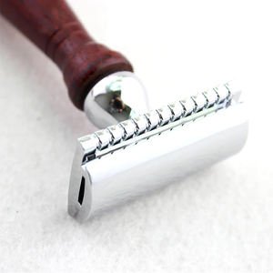 Maquinilla de afeitar clásica de doble filo con mango de palisandro para afeitado masculino y depilación femenina - Product Image 1