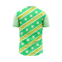 Jersey Kriket Kustom Lengan Pendek, Cetak Sublimasi Penuh, Cepat Kering, Bernapas, Kerah V, Seragam Kaos untuk Pertandingan