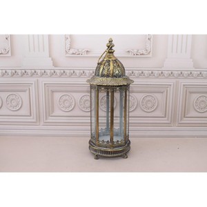 Highest Demand <b>Brass</b> Cylindrical <b>Lantern</b> with Glass Panels for Home Decoration Durable Finish - Product Image 2