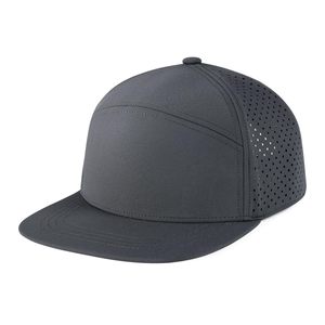 Gorra Unisex de 6 Paneles con Cierre a Presión, Malla Transpirable, Visera Plana Ajustable, Color Sólido, para Actividades al Aire Libre - Product Image 2