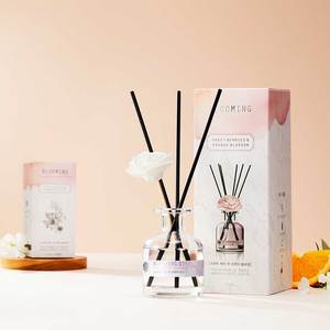 BLOOMING Reed <b>Diffuser</b> Home Fragrance Aroma Oil <b>Diffuser</b> Decorative <b>Room</b> <b>Scent</b> Set for Living <b>Room</b> Bedroom Office Interior - Product Image 3