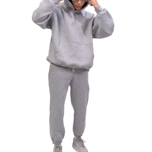 OEM Custom Logo Men's Acid Wash 100% Polyester Oversized Hooded Solid Tracksuit 3D for Jogger Set Manufacturer - Product Image 4