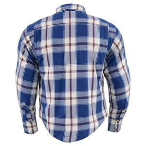 เสื้อเชิ้ตคาวบอยแขนสั้นผ้าทวิลล์ลายสก็อตสำหรับผู้ชาย ติดกระดุมมุก ป้องกันรอยยับ ซักได้ เหมาะสำหรับฤดูร้อน มีกระเป๋าหน้าสองช่อง - Product Image 3