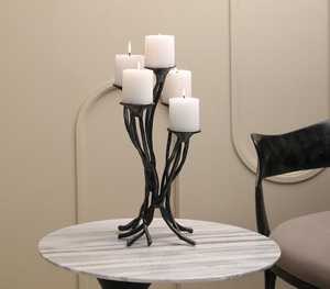 Candelabro artesanal de última generación con cinco brazos para decoración del hogar, portavelas de metal duradero - Product Image 6