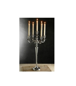 Candélabre en métal multi-bras pour décoration festive, table à manger et aménagement élégant de l'intérieur - Product Image 3