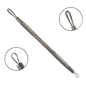 Pousse-cuticules à pointe plate angulaire en acier inoxydable, outil de précision double face pour manucure et pédicure - Product Image 3