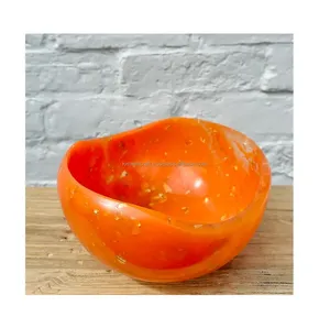 Tazón Redondo de Resina de Diseño Lujoso para Servir Ensaladas, Hecho a Mano con Acabado Pulido para Cocina, Restaurante, Hogar, Bodas y Fiestas - Product Image 2