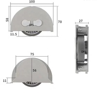 Roue en caoutchouc silencieuse et résistante à l'usure pour lit d'enfant, avec poulie de remorque robuste en alliage de zinc et levier de frein à bouton