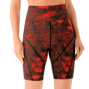 Pantalones Cortos de Ciclismo para Mujer, Diseño Novedoso, de Nylon, Cintura Media, Ajuste Cómodo, Transpirables, con Patrón, Estilo Urbano, Costuras Tatami, Venta al por Mayor - Product Image 1