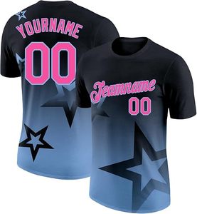 Custom Gradient Jersey Vintage Star Printed T Shirt Personalized Baseball Sports Team Uniform Softball Tees - Product Image 1