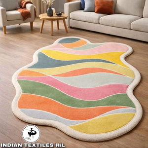 100% Custom Wool Hand Tufted Floor Carpet Modern LUXURY Designed Indian Supplier INDIAN TEXTILES H/L Size Options - Product Image 1