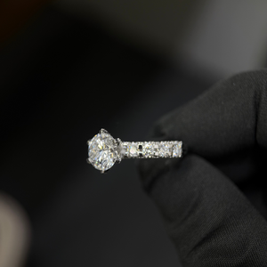Bague solitaire en diamant rond cultivé en laboratoire, 2,5 carats, couleur D, clarté VVS2, or 14 carats, certifiée IGI, bijoux de fiançailles et de mariage, vente en gros - Product Image 3