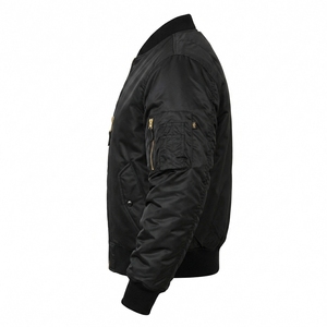 Flight Bomber <b>Jacket</b> Greek Wear Sorority Products Lightweight Full Zip Ribbed Collar Casual Outerwear - Product Image 3