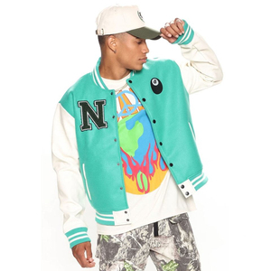 High Quality Letterman Varsity <b>Jackets</b> Wool Body Genuine Leather Sleeves Winter Wear <b>Smart</b> and Stylish <b>Men's</b> Varsity <b>Jacket</b> - Product Image 1