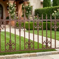 Clôture en fer élégante avec un design à motifs décoratifs pour usage en villa