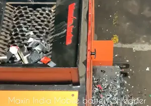 300 - 750 Kg's/Hr Capacity Lithium <b>Battery</b> Shredding Machine Semi Automatic E-Waste Shredder Machine - Product Image 3