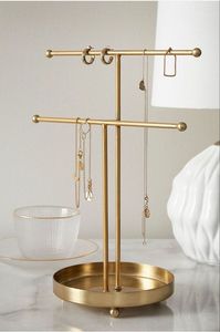 Antique Jewelry Stand For Home <b>Decoration</b> Dressing Table Display Customizable Designs High Quality Brass Jewelry Stand Tray Base - Product Image 5