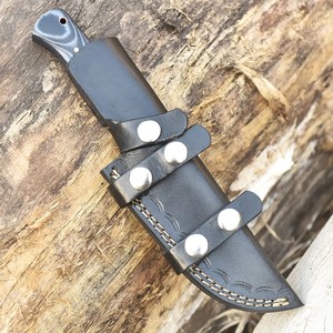 Cuchillo de Bushcraft Personalizable de 8 Pulgadas con Hoja Fija Recubierta en Polvo, Mango G10, OEM, para Caza, Desollado y Camping, con Funda - Product Image 5