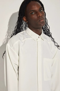 Chemises habillées 100 % coton pour hommes, chemises boutonnées à manches longues, chemises blanches oversize, chemisiers décontractés - Product Image 3