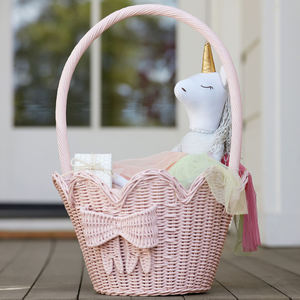 Grand panier de Pâques en osier délicat, panier de rangement décoratif, panier organisateur en rotin naturel, parfait pour la présentation et le rangement de cadeaux - Product Image 3