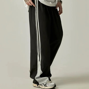 2026 New Arrival Custom <b>Men</b> <b>Joggers</b> <b>Loose</b> Fit Wide Leg Casual Streetwear Breathable Quick Dry Athletic Track Pants Wholesale - Product Image 4