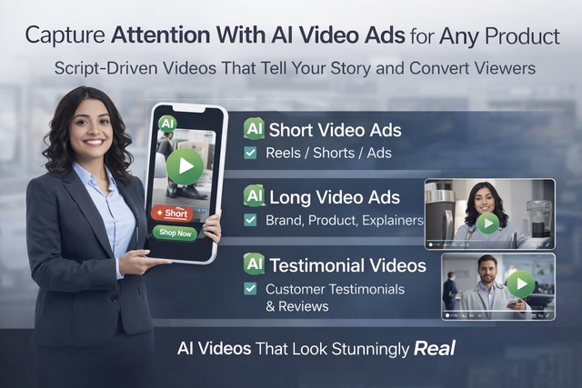 AI Video Ads Creator for E-commerce Sales Automation and Engagement