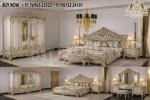 Ensemble de meubles de chambre à coucher sculptés noir et or, style baroque, lit king size en bois fait main, le plus vendu, en promotion aux États-Unis - Product Image 6