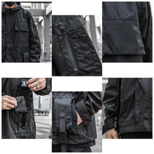 <b>mens</b> techwear <b>jacket</b> with zip closure and structured fit for everyday outfits <b>men</b> techwear <b>jacket</b> with <b>lightweight</b> material - Product Image 6