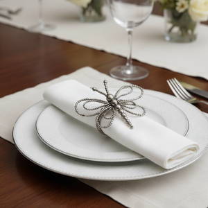 Butterfly Beaded Napkin <b>Rings</b> Luxury | Crystal Metal Decorative Napkin Holder | Elegant Wedding Party Dining Table Decor Use - Product Image 2