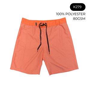 Short de bain gris en polyester pour homme, idéal pour le surf, avec poche arrière, écoresponsable, personnalisable, décontracté, taille mi-haute élastique - Product Image 5