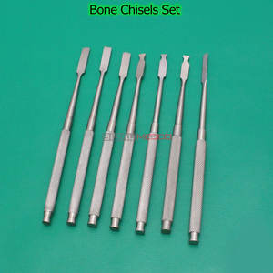 Juego de 8 Cinceles para Huesos, Instrumentos Ortopédicos Quirúrgicos Profesionales de Acero Inoxidable de Grado Médico para Cortar y Dar Forma a Huesos - Product Image 1