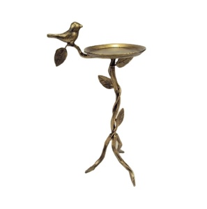 Large Size Antique <b>Brass</b> Finished Candle <b>Holder</b> Stand Bird Design For Home Living Room Party Christmas Lighting Decoration Use - Product Image 1