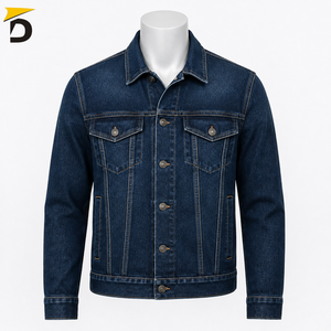 Modern Men Denim <b>Jacket</b> Featuring A Rich Denim Texture Relaxed Comfort And Versatile Style For Streetwear <b>Travel</b> And Daily Wear - Product Image 1