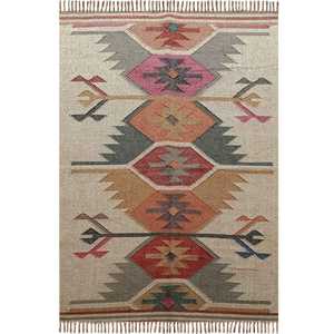 Lightweight and Foldable Custom Hand Woven Jute-Woolen Kilim <b>Rugs</b> for Living Room Bedroom & Study - Product Image 2