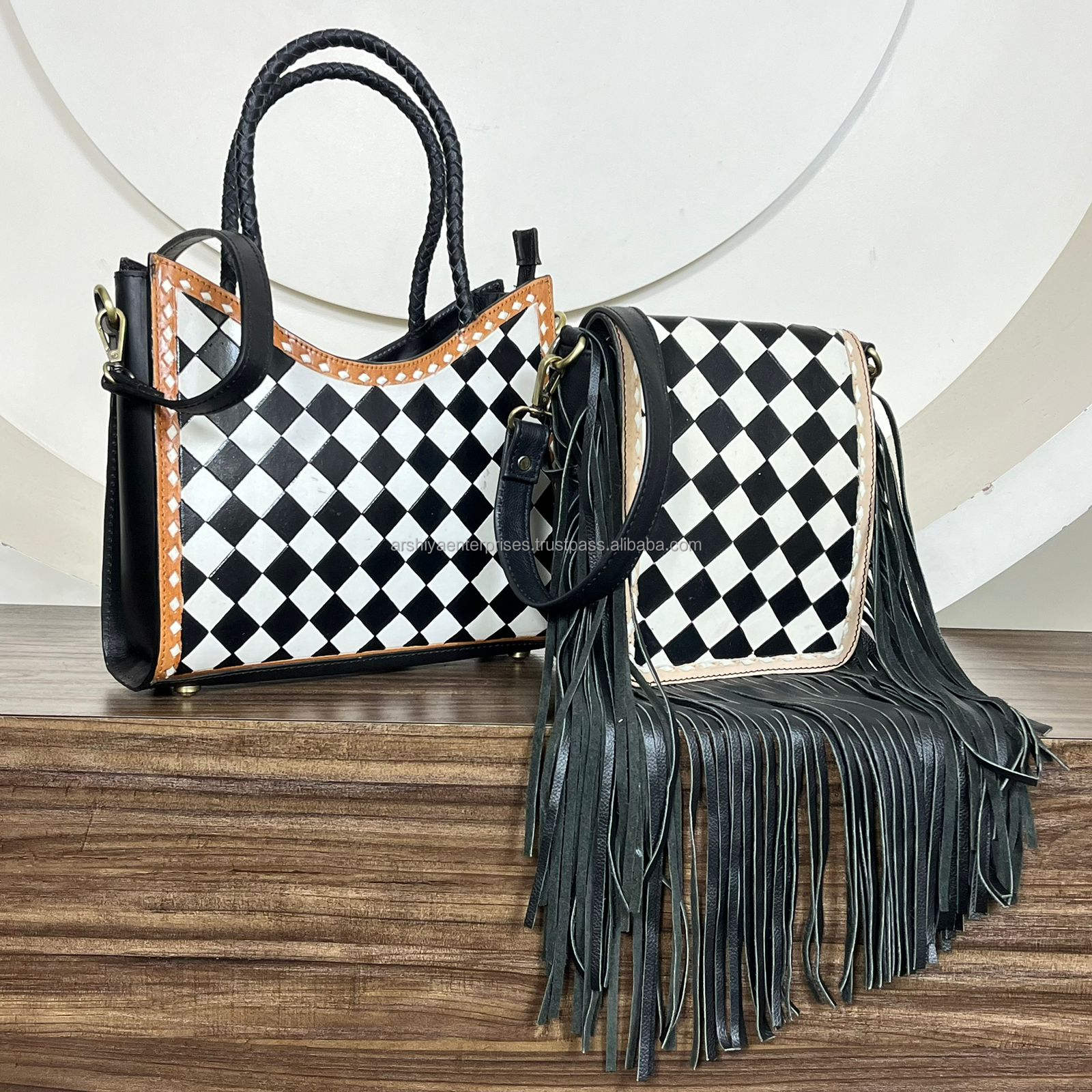 White & Black Checkered