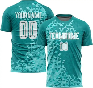 Camiseta de Fútbol Sublimada Personalizada con Cuello en V, Unisex, Manga Corta, Absorbe la Humedad, Transpirable, con Impresión del Nombre del Equipo, para Todas las Temporadas, Talla Adulto - Product Image 2