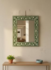 ARIF HANDICRAFTS AH-00290 Large <b>Square</b> Silver Geometric Modern Eco-Friendly Handmade Decorative Wall <b>Mirror</b> Photo Frame Picture - Product Image 1