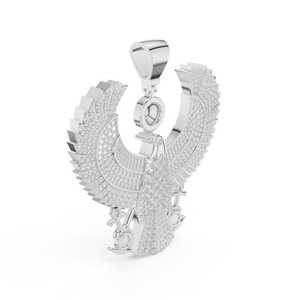 Collar con Colgante de Águila de Oro Rosa de Lujo Aurum Diam, con Moissanita y Micro Pavé, Plata 925, Joyería Hip Hop, Estilo Egipcio Antiguo - Product Image 5