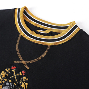 อัลฟ่าขายส่ง |   ฟี |   เสื้อสเวตเชิ้ตผู้ชายอัลฟ่า เอ็มโบรดิรี ฟราตเตอร์นีตี้ |   เสื้อคอกลมปักลายแถบสำหรับผู้ชายแบบสั่งทำพิเศษ - Product Image 6