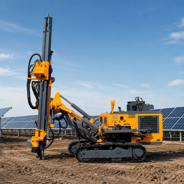 Crawler Hydraulic Solar Pile Driver Photovoltaic Post Drilling and Piling Machine for Solar Farm Construction