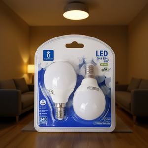 Bombilla LED G45 E14 4W 6400K Blanco Frío, Paquete de 2 Bombillas de Bajo Consumo - Product Image 3