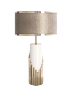 Modern Metal Table <b>Lamp</b> with Fabric Shade Decorative <b>Lamp</b> for Bedroom Living Room <b>Study</b> Table Use - Product Image 3