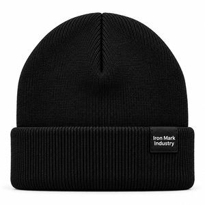 Iron Mark Industry <b>Beanie</b> <b>Hat</b> Unisex Solid Color Embroidery Logo Warm Breathable Waterproof 100% <b>Wool</b> Knit Cap Casual Winter - Product Image 4