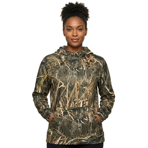 Sudadera con Capucha de Camuflaje para Hombre, Corte Regular, Bolsillo Estampado, Transpirable, Tejido de Poliéster, Estilo Casual Otoñal - Product Image 3