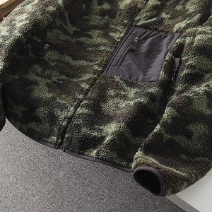 Chaqueta de Forro Polar para Hombre, Cuello Redondo, Color Sólido, Forro Grueso y Cálido, Estilo Casual de Invierno, Corte Regular, Chaqueta de Lana con Exterior de Poliéster - Product Image 6